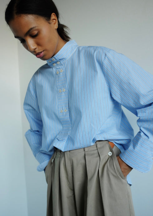 Caebel Blouse - Deadstock Shirting Stripe